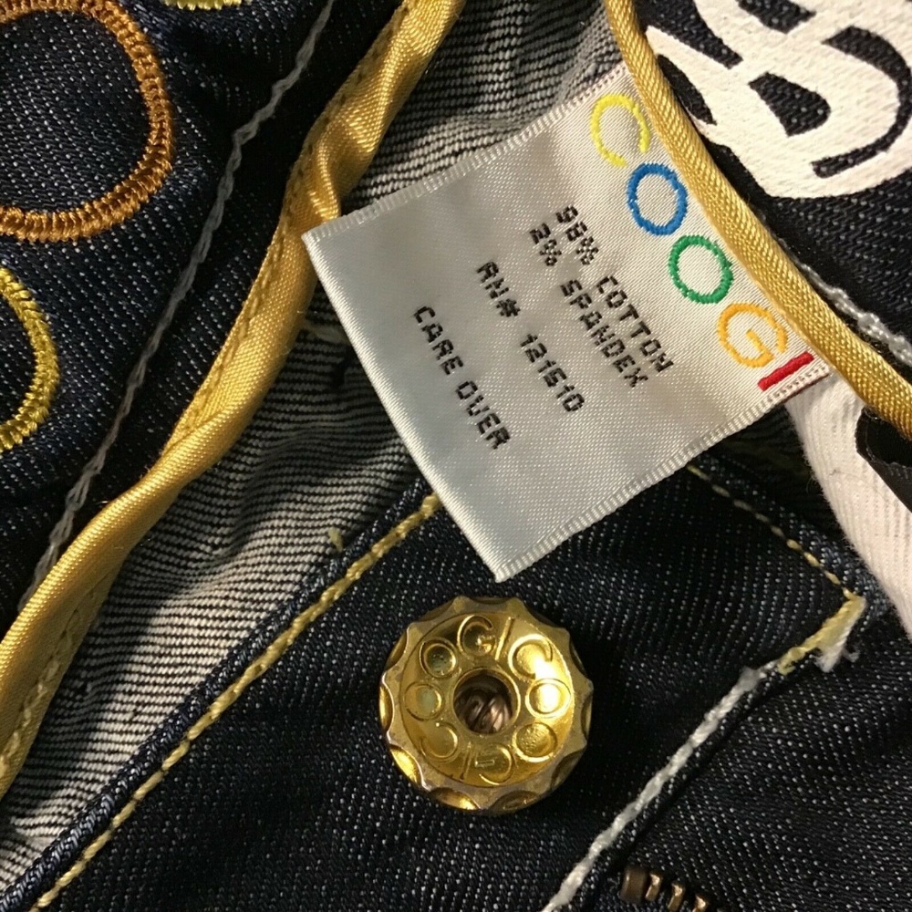 COOGI Patch Embroidered Dark MidRise Jeans Jr's 9 - Picture 7 of 8